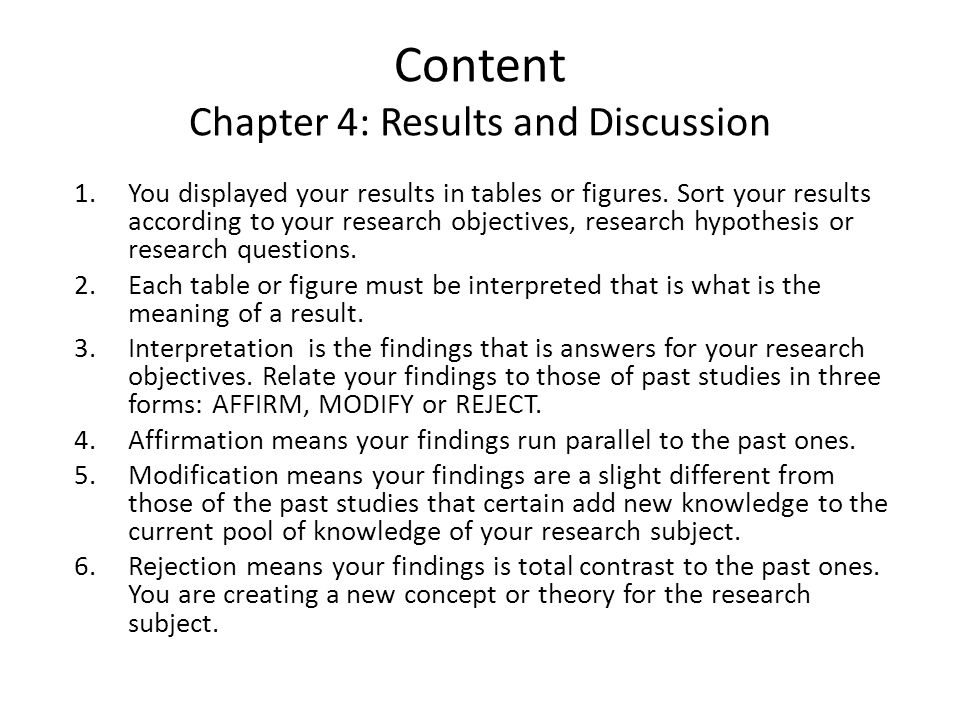 dissertation discussion of results