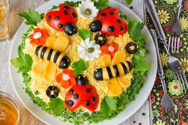 Салатики для детей с фото