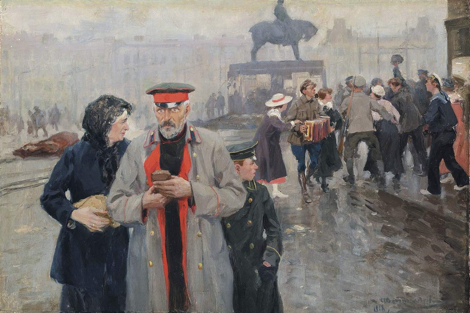 Произведения 1917 года. Картины Петрограда революция Владимиров.