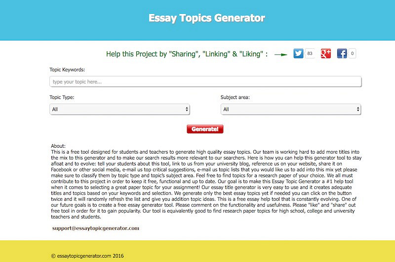 research paper thesis statement generator
