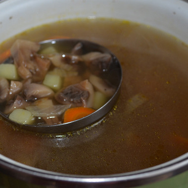 Рецепт Грибной суп с картофелем и зеленью