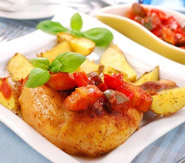Рецепт Курица с томатами по‑кавказски