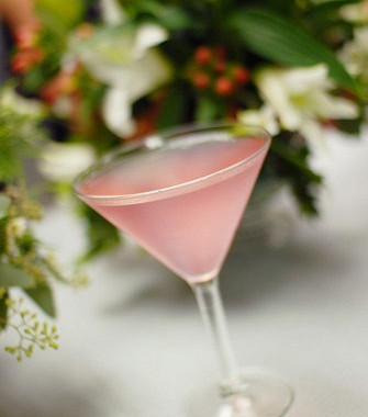 Рецепт Пунш из розового вина с клюквенным соком