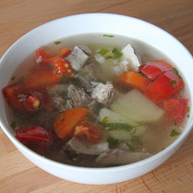 Рецепт Простой мясной суп с приправой из томатов и чеснока