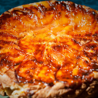 Рецепт Пирог-перевертыш с персиками