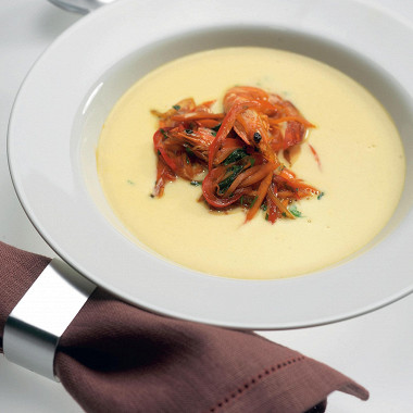 Рецепт Крем-суп с кинзой и креветками