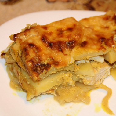 Рецепт Картофельная запеканка с курицей и сыром