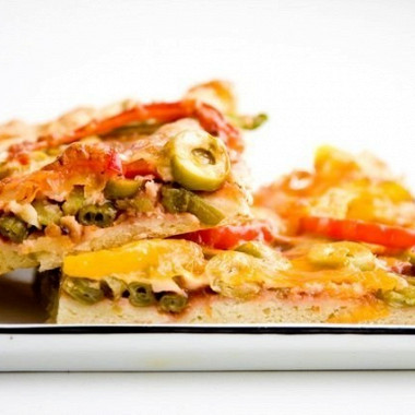 Рецепт Вегетарианская пицца со стручковой фасолью