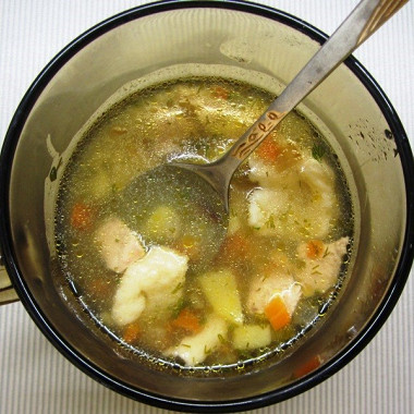 Рецепт Суп куриный с клецками