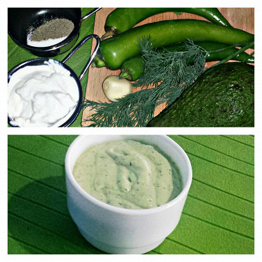 Рецепт Соус из авокадо и жареных зеленых чили