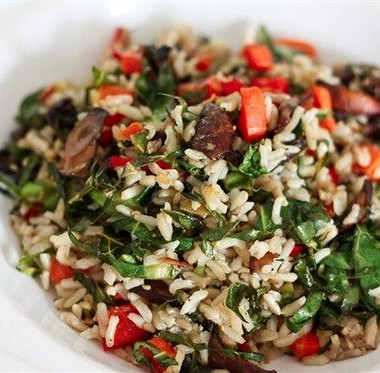 Рецепт Ароматный рис с овощами и грибами