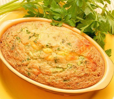 Рецепт Картофельная запеканка с курицей, грибами и зеленым горошком