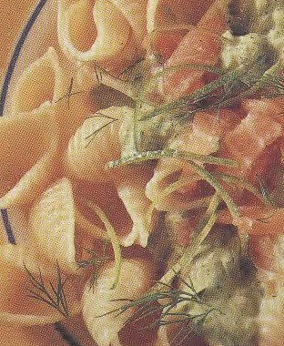Рецепт Кончильетте с сыром маскарпоне и лососем