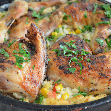 Рецепт Курица с рисом и овощами