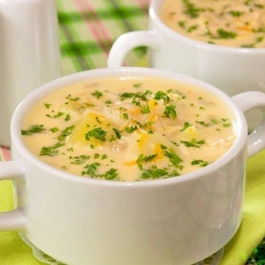 Рецепт Сырный суп с рисом