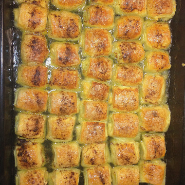 Фото рецепт Слойки с яблоками и спрайтом
