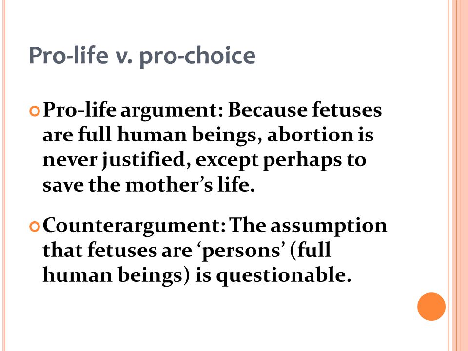 pro choice abortion arguments essays